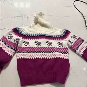 Janie and Jack Cozy Cowl Neck Sweater in Soft Pink